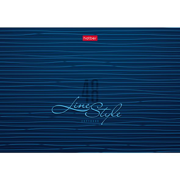 Тетрадь 48л А5ф 205Х145мм линованная на скобе мат ламинация, выб УФ лак -Line style- , 